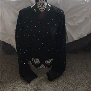 Black cropped sweater